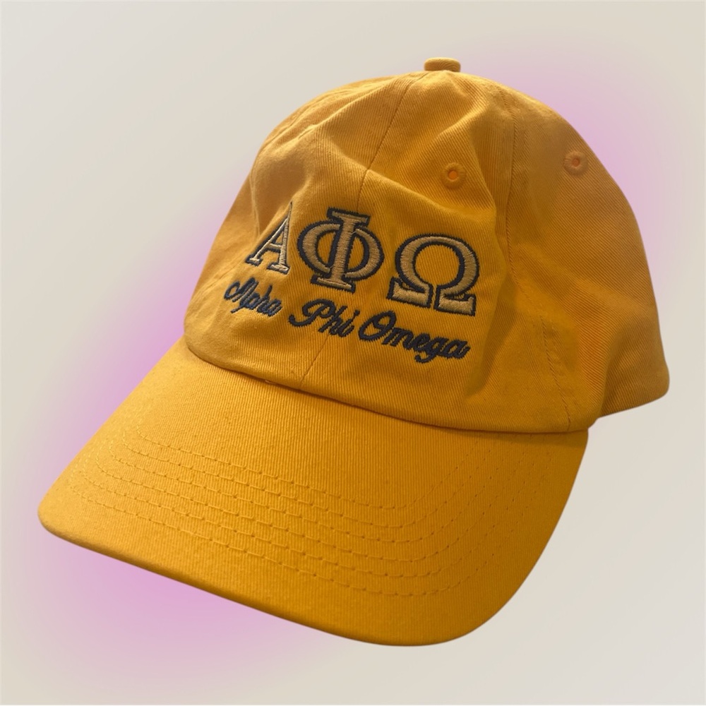 Unisex Alpha Phi Omega Yellow Baseball Hat💛